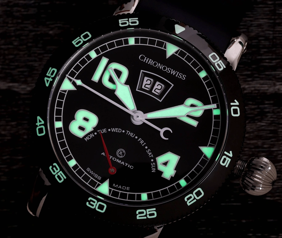 瑞宝,Timemaster 44毫米,44毫米,精钢,黑色,自动上弦,星期历,大日历,逆跳,CH,CH-8143B-BK