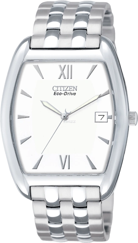 Citizen,Eco-Drive 35x33mm,35x33mm,Stainless Steel,White,Hardlex,Crystal Glass,Closed,BM6420,BM6420-53A