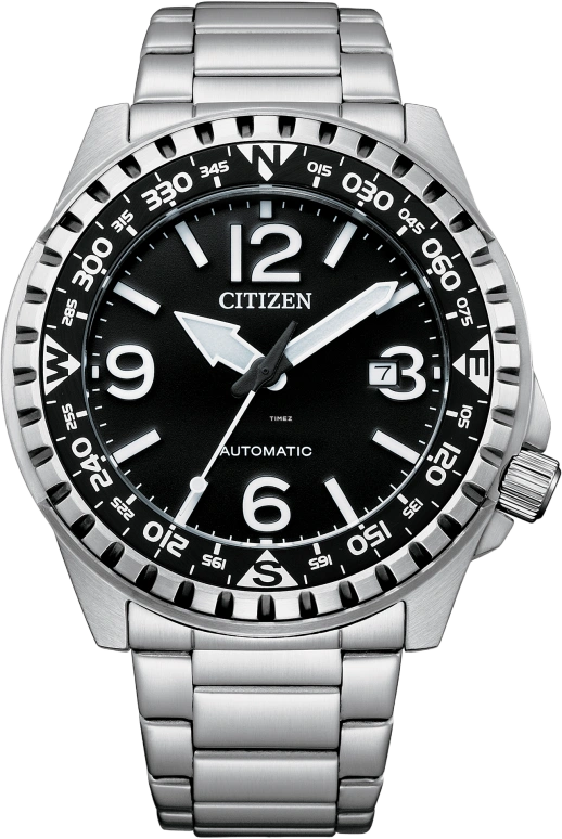 Citizen,Other 46mm,46mm,Stainless Steel,Black,Handwound,NJ2190,NJ2190-85E