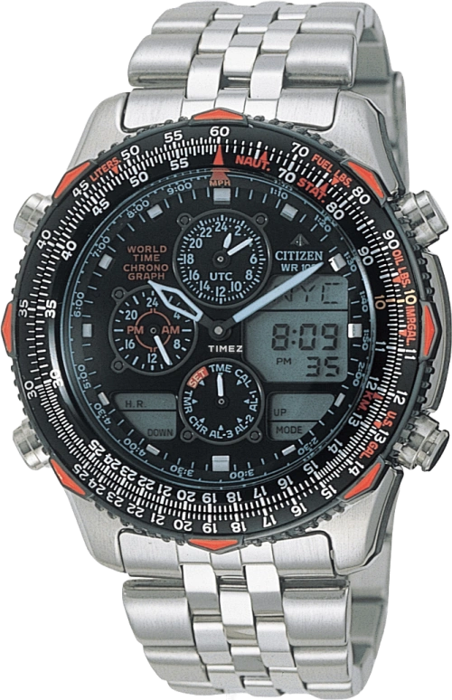 Citizen,Quartz ,Stainless Steel,Black,Crystal Glass,JN0004,JN0004-78E