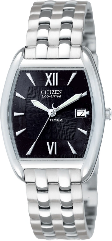 Citizen,Eco-Drive 27x26mm,27x26mm,Stainless Steel,Black,Sapphire,Crystal Glass,Closed,EW1190,EW1190-54E