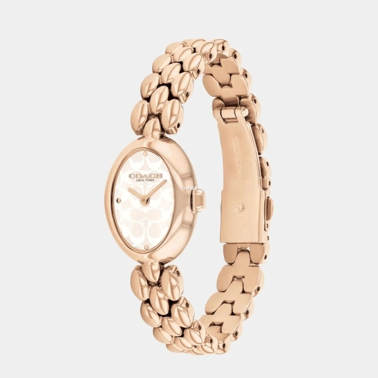 蔻驰,Sammy 22.50毫米,22.50毫米,精钢,白色,玫瑰金色,石英,矿物水晶,椭圆形,14504418