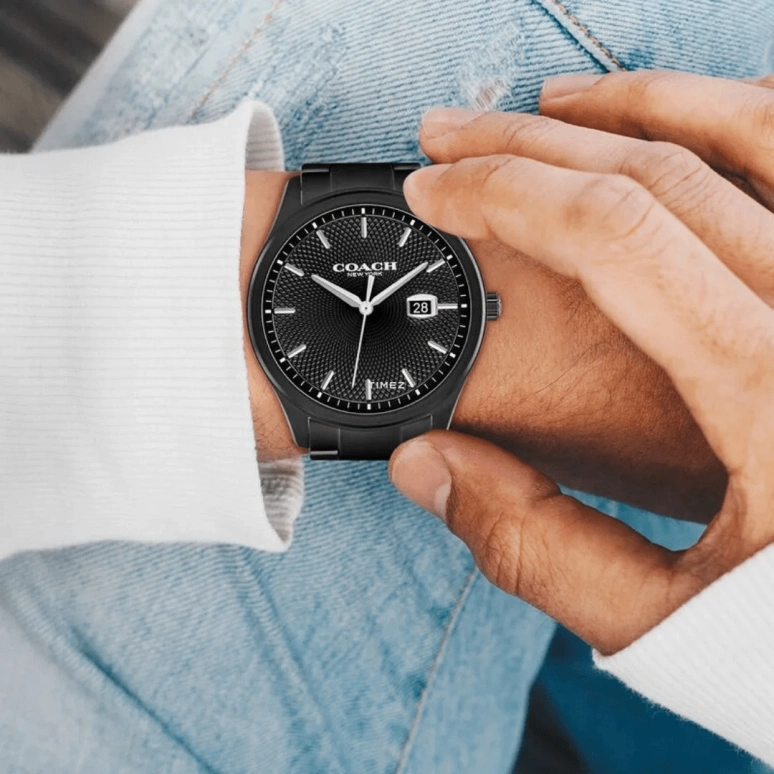 蔻驰,Oliver 41毫米,41毫米,精钢,黑色,石英,日历,圆形,14602754