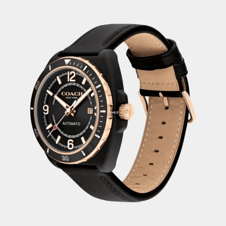 蔻驰,Charter 44.50毫米,44.50毫米,精钢,黑色,自动上弦,日历,矿物水晶,14602734