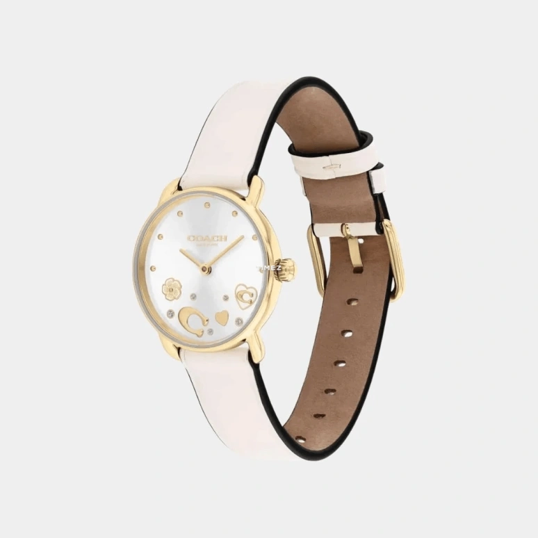 蔻驰,Elliot 28毫米,28毫米,精钢,银色,石英,矿物水晶,圆形,14504305