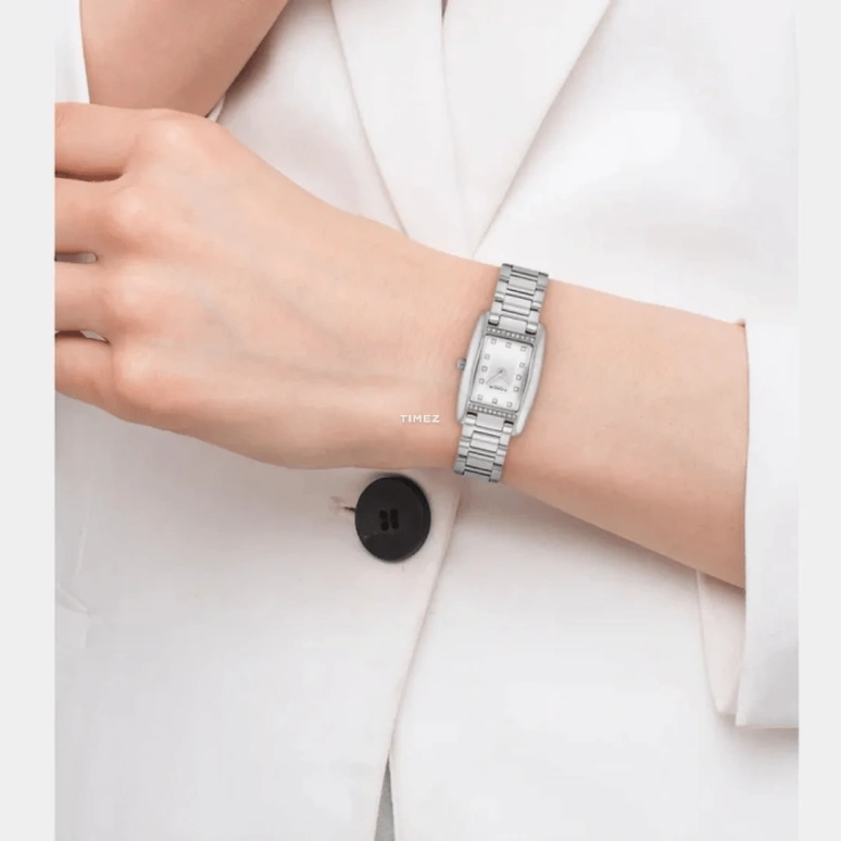 蔻驰,Reese 20毫米,20毫米,精钢,白色,石英,矿物水晶,长方形,14504587