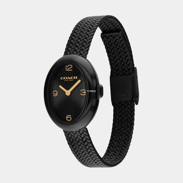 蔻驰,Sammy 22.50毫米,22.50毫米,精钢,黑色,石英,矿物水晶,椭圆形,14504569