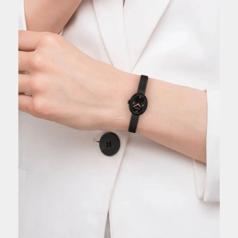 蔻驰,Sammy 22.50毫米,22.50毫米,精钢,黑色,石英,矿物水晶,椭圆形,14504569