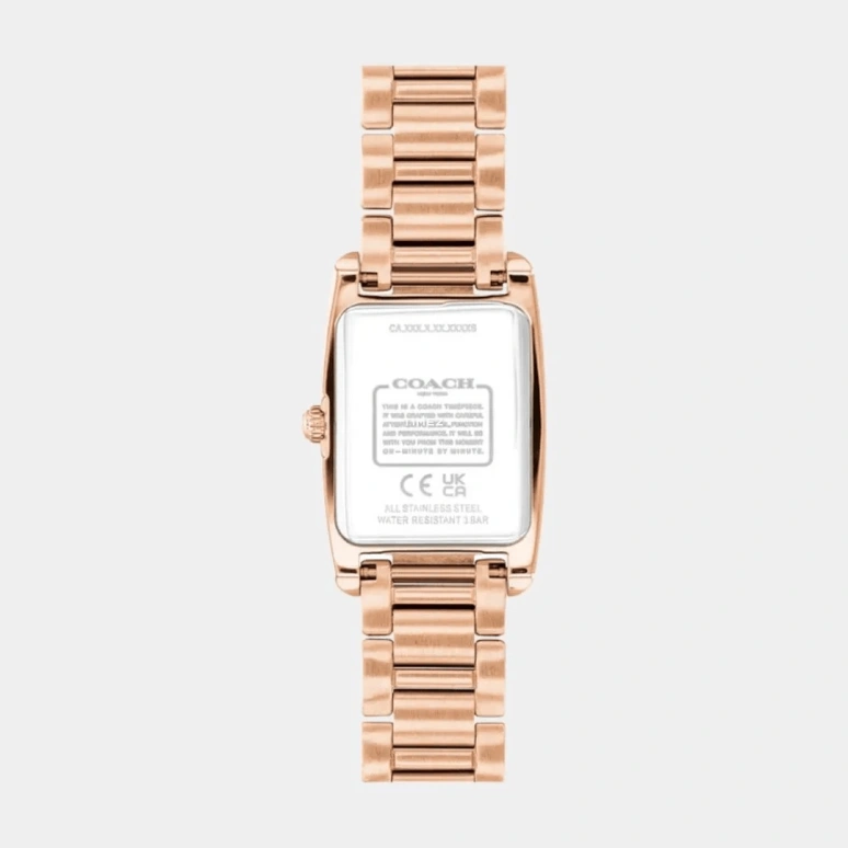 蔻驰,Reese 20毫米,20毫米,精钢,玫瑰金色,石英,矿物水晶,长方形,14504589