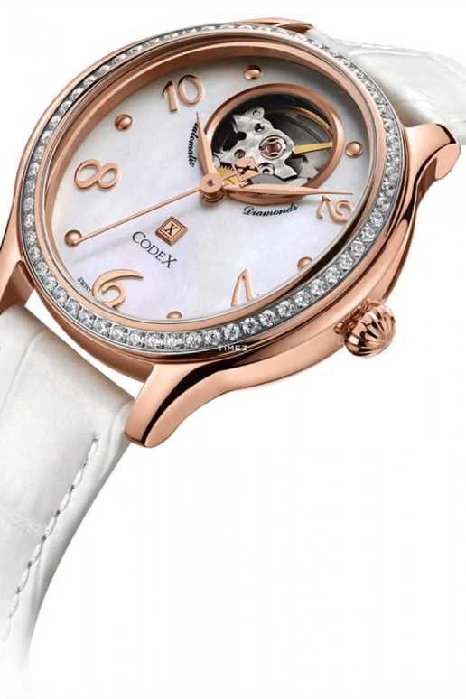 CODEX,INTEMPORELLE 34.60mm,34.60mm,Stainless Steel,Stainless Steel,Rose Gold,White,Automatic,Sapphire,Crystal Glass,Oval,1208,1208.13.0304.I04