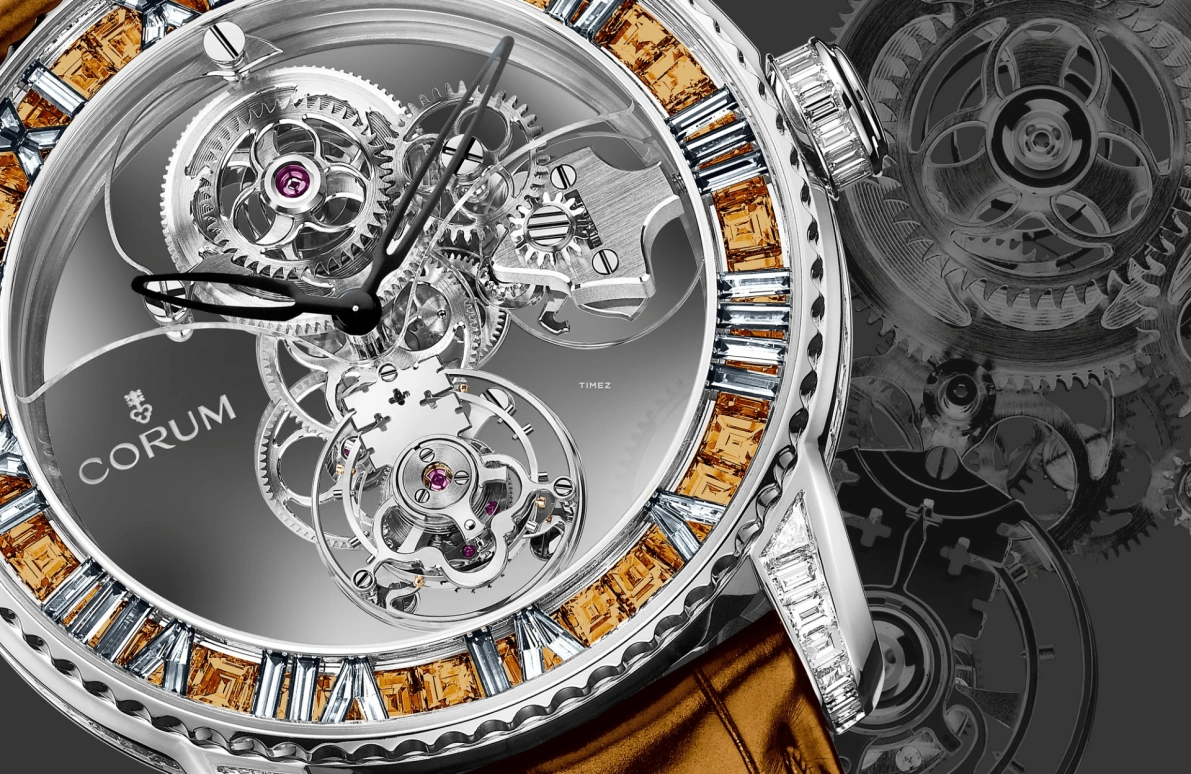 Corum,Heritage 44mm,44mm,White Gold,Skeleton,Handwound,Tourbillon,Crystal Glass,R374,R374/04417 - 374.710.69/0F09 0002