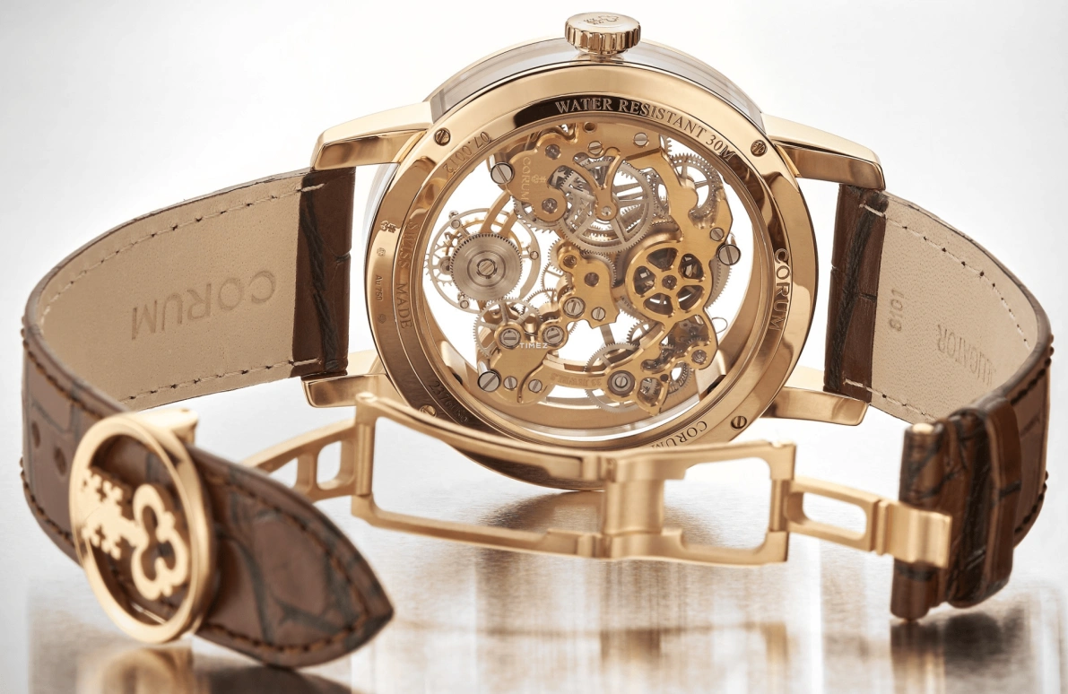 Corum,LAB 45mm,45mm,Rose Gold,Rose Gold,Skeleton,Handwound,Day,Power Reserve Indicator,Tourbillon,Z300,Z300/03999 - 300.100.55/0F02 0010