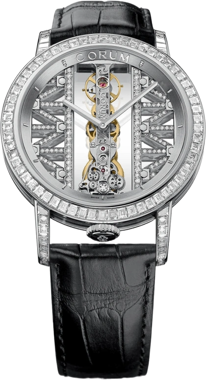 Corum,GOLDEN BRIDGE 39mm,39mm,Rose Gold,Crystal,Gold,Handwound,B113,B113/03253
