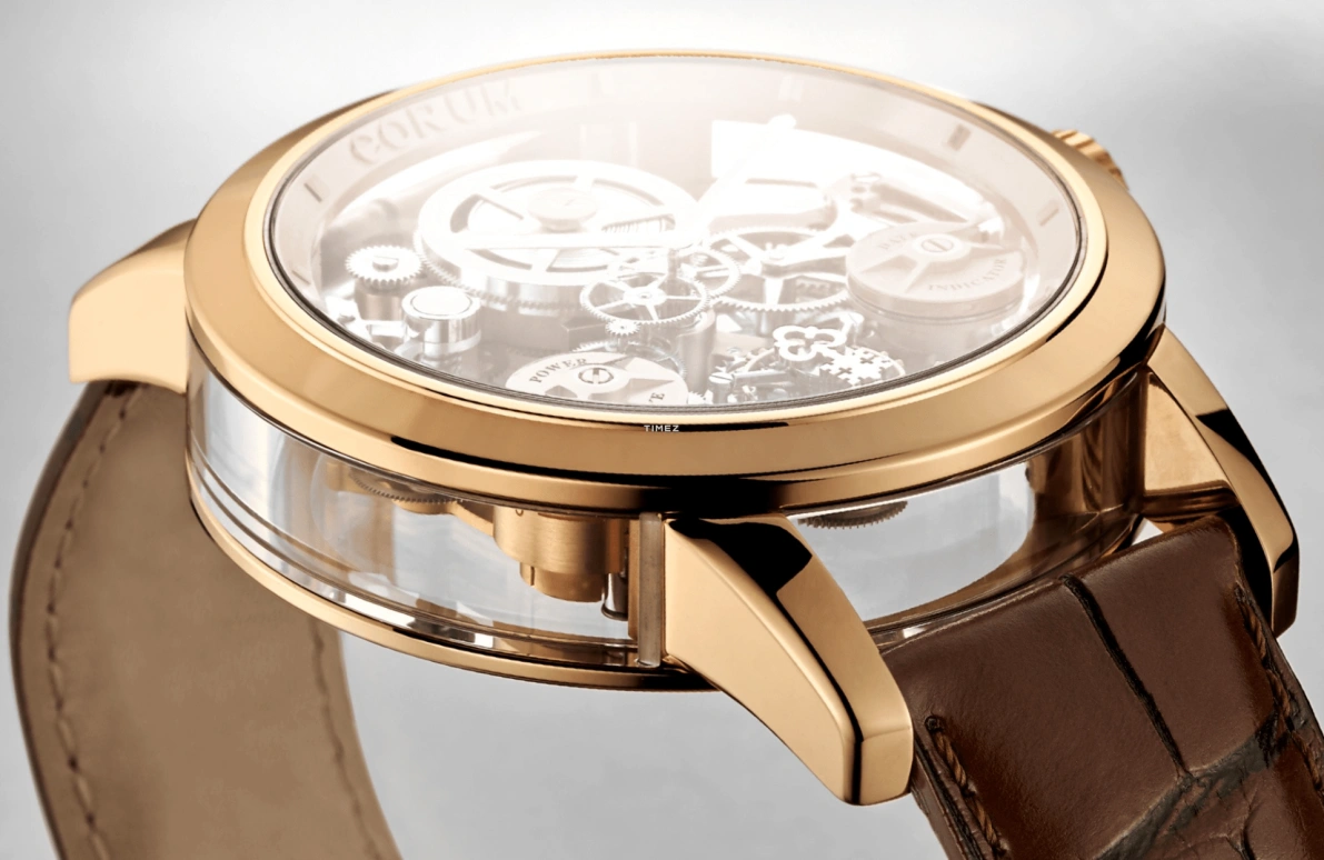 Corum,LAB 45mm,45mm,Rose Gold,Rose Gold,Skeleton,Handwound,Day,Power Reserve Indicator,Tourbillon,Z300,Z300/03999 - 300.100.55/0F02 0010