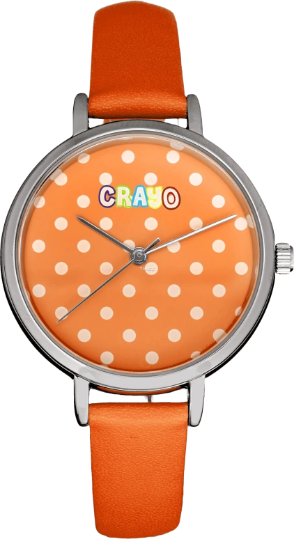 Crayo,其它 35毫米,35毫米,复合材料,橘色,白色,石英,矿物水晶,圆形,cracr5900 Orange