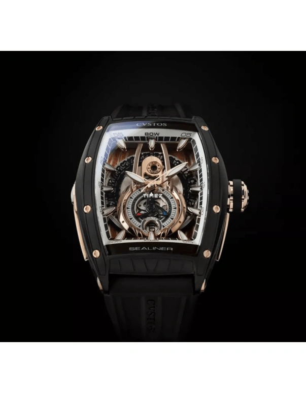 Cvstos,Sealiner 53.70x41mm,53.70x41mm,Red Gold,Stainless Steel,Black,White,Automatic,Day,42hours,C00103,C00103.4105002
