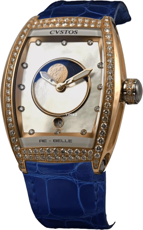 Cvstos,Re-Belle 47.20x36mm,47.20x36mm,Red Gold,White,Automatic,Moonphase,Day,D00109,D00109.3620002