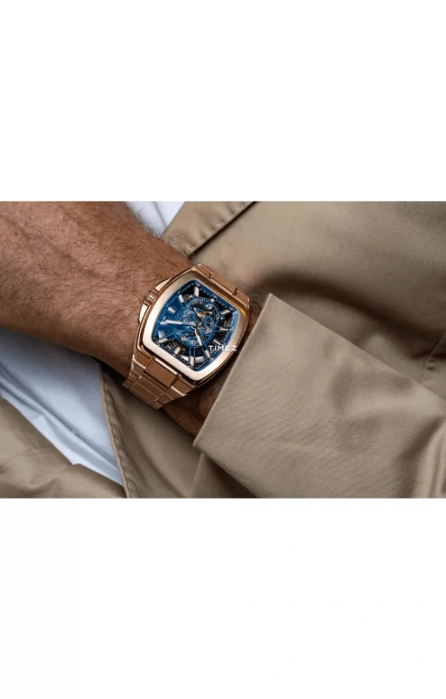 Cvstos,Metropolitan 51x42mm,51x42mm,Red Gold,Blue,Automatic,Day,42hours,F00103,F00103.4223001