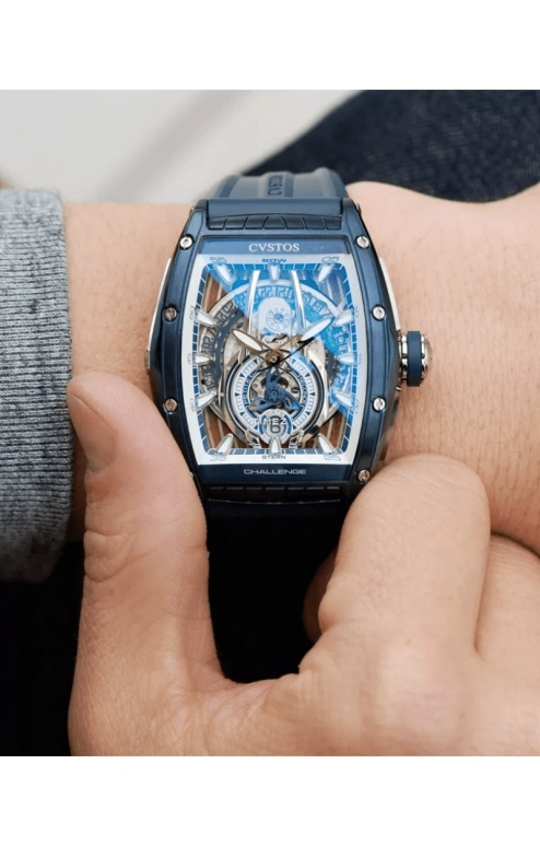 Cvstos,Sealiner 53.70x41mm,53.70x41mm,Stainless Steel,Titanium,White,Blue,Automatic,Day,42hours,C00103,C00103.4106002