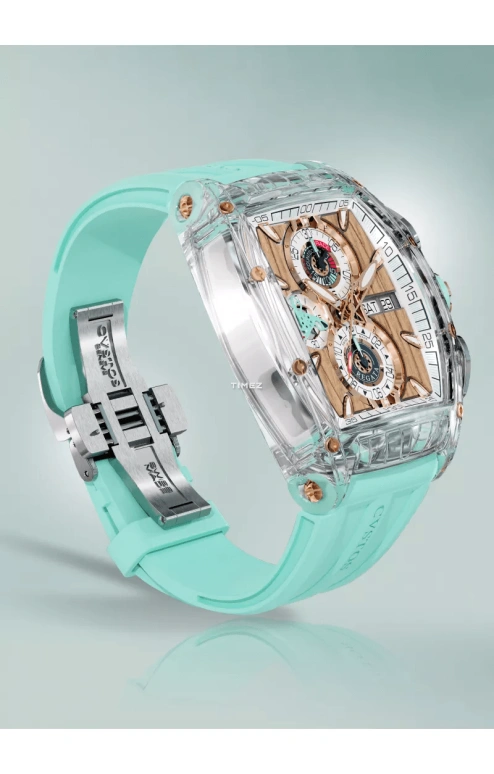 Cvstos,Sealiner 53.70x41mm,53.70x41mm,Red Gold,Sapphire,Brown,White,Automatic,Chronograph,Date,Day,C01107,C01107.4185001