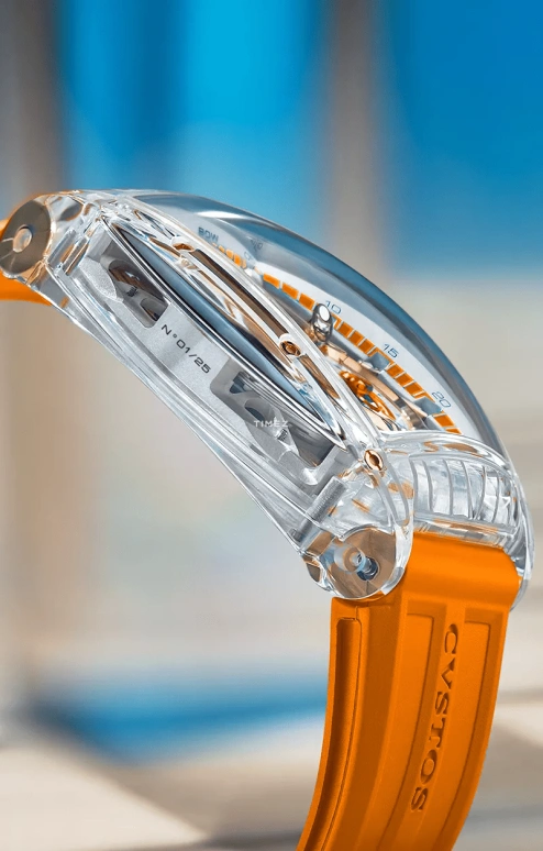 Cvstos,Sealiner 53.70x41mm,53.70x41mm,Red Gold,Sapphire,Orange,White,Automatic,Day,42hours,C00103,C00103.4188001
