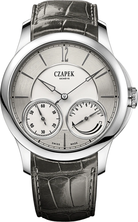 Czapek,贝格码头 42.50毫米,42.50毫米,不锈钢,银色,手动上弦,动力储存指示,168小时,QDB23