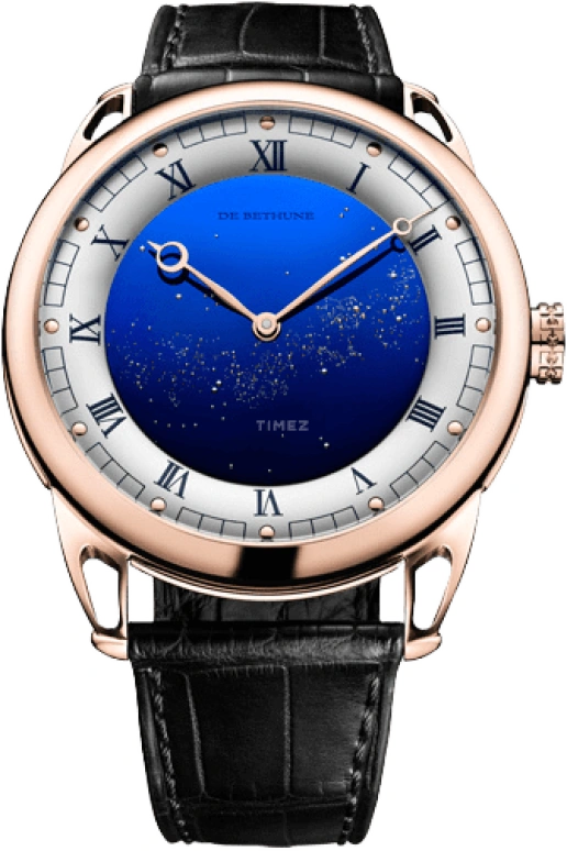 De Bethune,DB25 42毫米,42毫米,玫瑰金,蓝色,手动上弦,144小时,自制机芯,马克·扎克伯格,第二盖茨,DB25VRS3