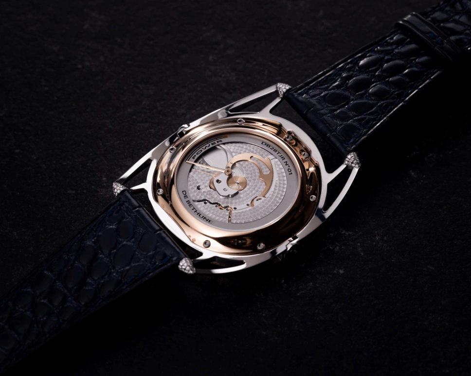 De Bethune,DB28 42.60mm,42.60mm,Rose Gold,Blue,Handwound,Power Reserve Indicator,Tourbillon,DB28TJRN