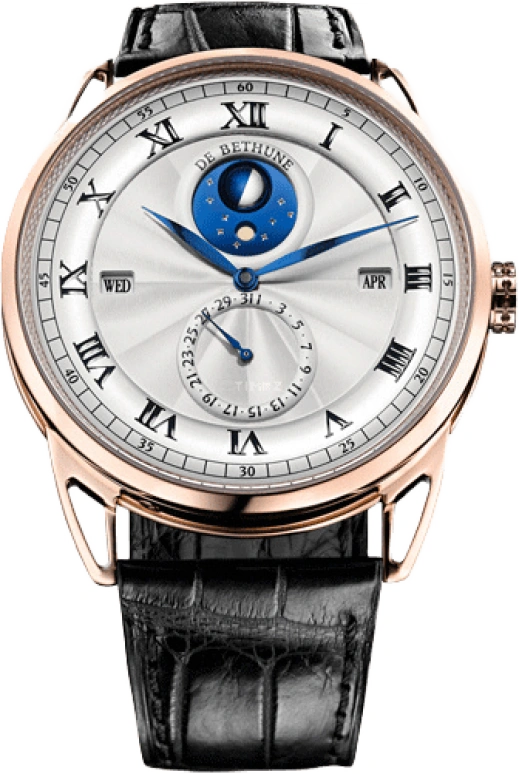 De Bethune,DB25 44毫米,44毫米,玫瑰金,银色,自动上弦,月相,万年历,闰年历,月历,120小时,自制机芯,DB25QPARS1