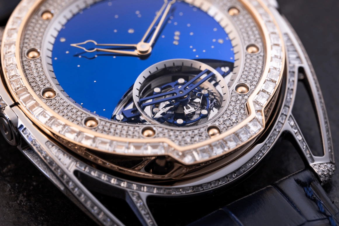 De Bethune,DB28 42.60mm,42.60mm,Rose Gold,Blue,Handwound,Power Reserve Indicator,Tourbillon,DB28TJRN