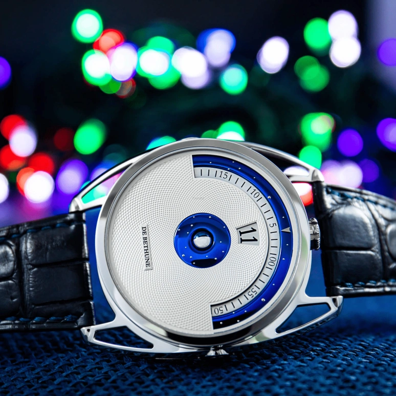 De Bethune,DB28 45毫米,45毫米,钛,银色,手动上弦,月相,跳分,跳时,DB28DN