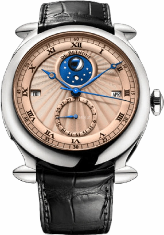 De Bethune,DB16 43毫米,43毫米,铂金,玫瑰色,手动上弦,月相,万年历,闰年历,月历,96小时,自制机芯,DB16PS2