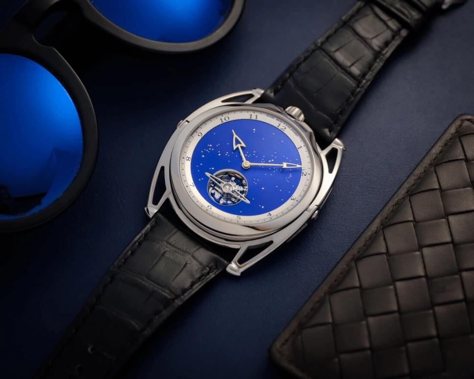 De Bethune,DB28 43毫米,43毫米,钛,蓝色,手动上弦,陀飞轮,脉冲擒纵系统,DB28XPTIS3V2