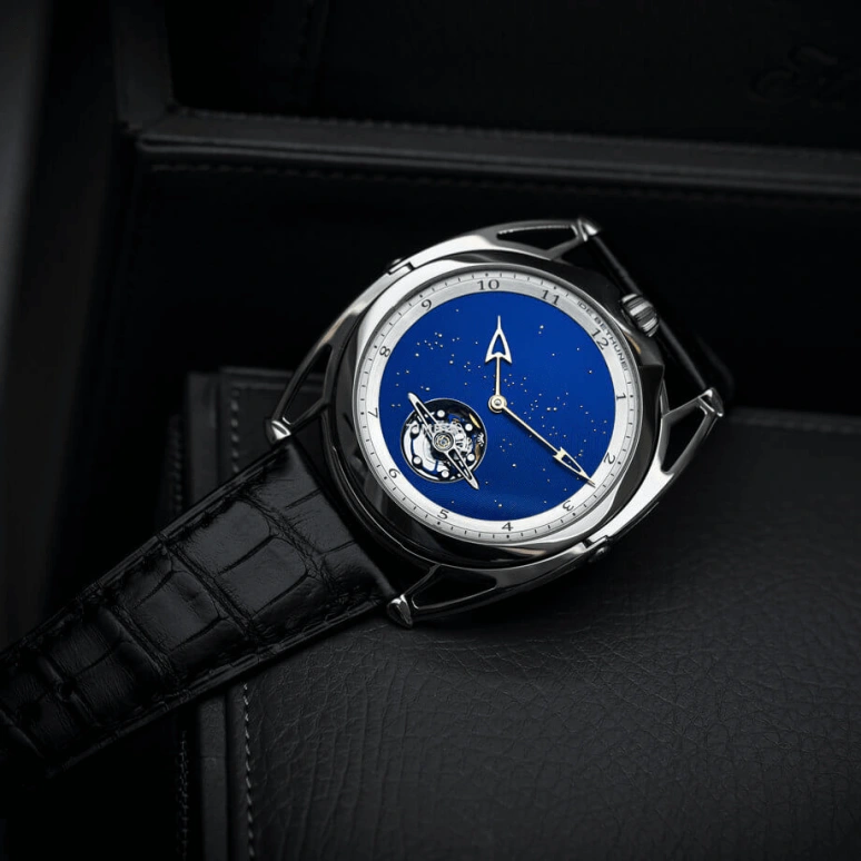 De Bethune,DB28 43毫米,43毫米,钛,蓝色,手动上弦,陀飞轮,脉冲擒纵系统,DB28XPTIS3V2