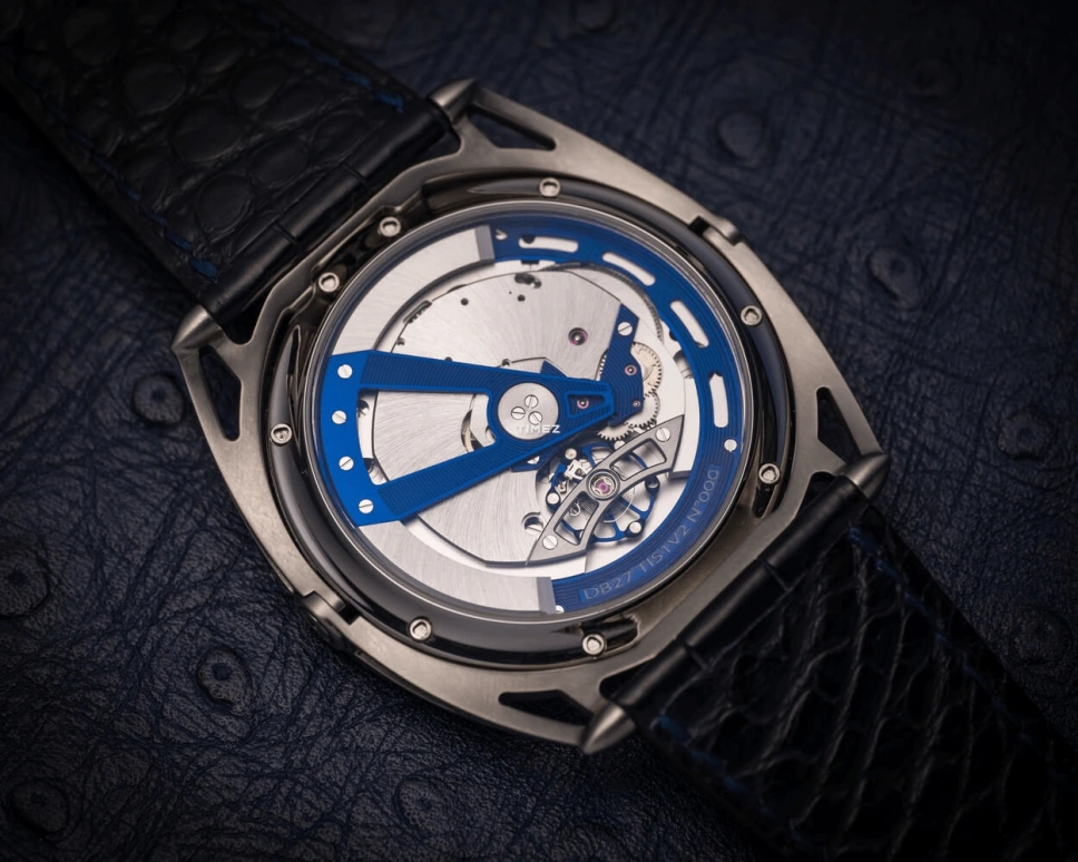 De Bethune,DB27 43毫米,43毫米,钛,蓝色,自动上弦,60小时,自制机芯,DB27TIS3V2