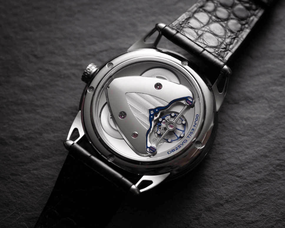 De Bethune,DB25 42毫米,42毫米,钛合金,蓝色,白色,手动上弦,日历,两地时,世界时,DB25VGTIS3