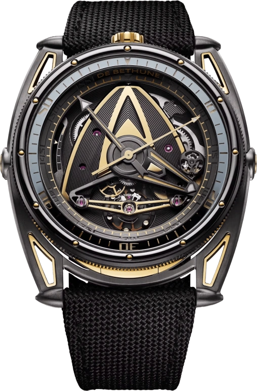 De Bethune,DB28 44mm,44mm,Zalium,Titanium Black,Gold,Handwound,Power Reserve Indicator,120hours,DB28GSV2JPS