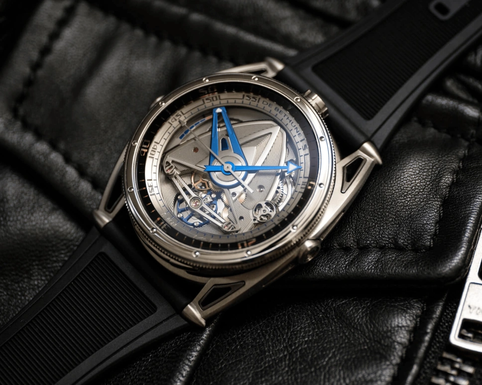 De Bethune,DB28 44毫米,44毫米,钛合金,锆合金,灰色,银色,手动上弦,动力储存指示,120小时,DB28GSV2AN