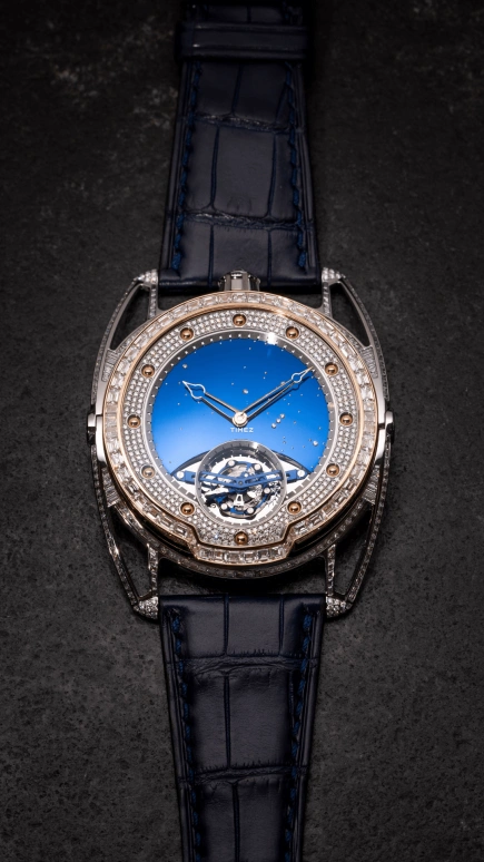 De Bethune,DB28 42.60mm,42.60mm,Rose Gold,Blue,Handwound,Power Reserve Indicator,Tourbillon,DB28TJRN