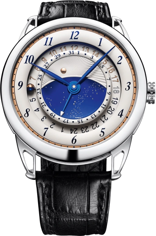 De Bethune,DB25 42毫米,42毫米,钛合金,蓝色,白色,手动上弦,日历,两地时,世界时,DB25VGTIS3