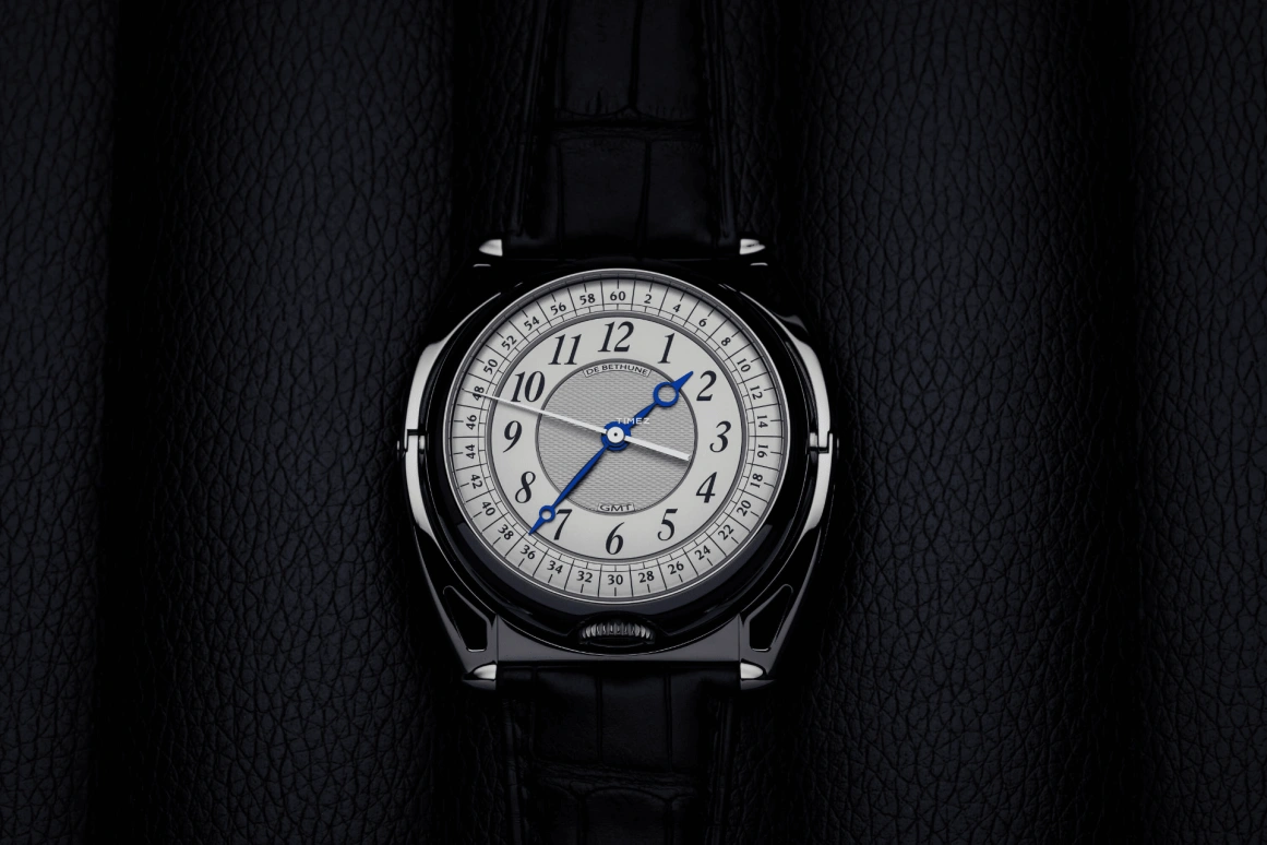 De Bethune,DB KIND OF TWO JUMPING GMT 43.30毫米,43.30毫米,钛合金,银色,框架,手动上弦,格林尼治时间,陀飞轮,闪电跳秒,DBK2V1