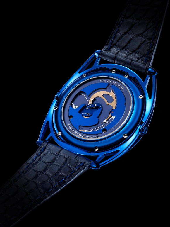 De Bethune,DB28 43毫米,43毫米,钛合金,蓝色,手动上弦,陀飞轮,DB28XPB