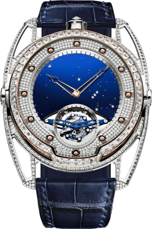 De Bethune,DB28 42.60mm,42.60mm,Rose Gold,Blue,Handwound,Power Reserve Indicator,Tourbillon,DB28TJRN