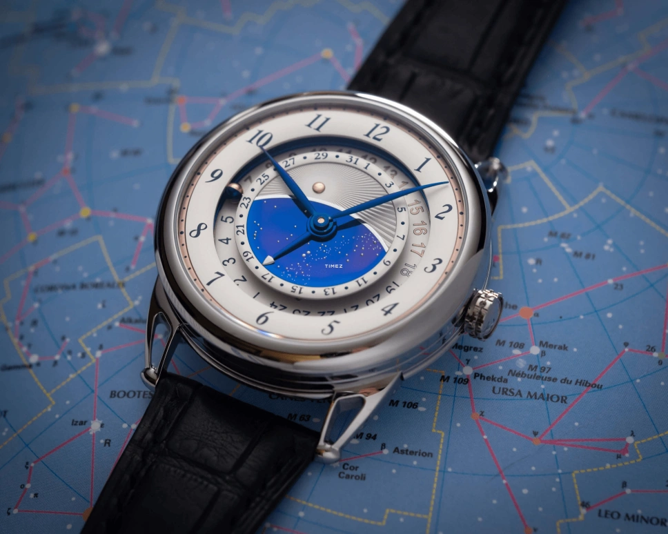 De Bethune,DB25 42毫米,42毫米,钛合金,蓝色,白色,手动上弦,日历,两地时,世界时,DB25VGTIS3