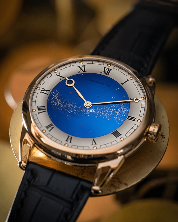 De Bethune,DB25 42毫米,42毫米,玫瑰金,蓝色,手动上弦,144小时,自制机芯,马克·扎克伯格,第二盖茨,DB25VRS3