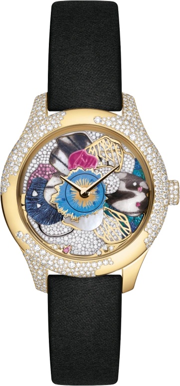 Dior,Dior Grand Bal 36mm,36mm,Yellow Gold,Multi-Color,Automatic,Sapphire,Crystal Glass,Round,CD153B5ZA013