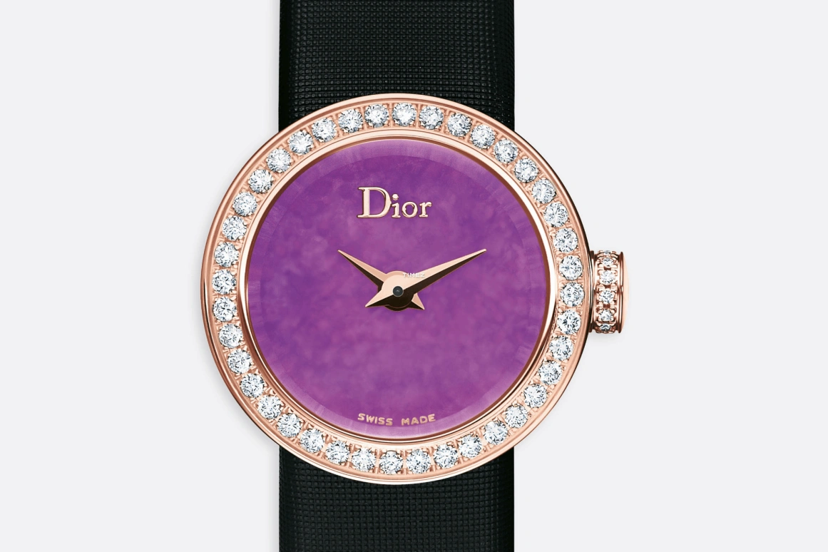 Dior,La mini D de Dior 19mm,19mm,Rose Gold,Purple,Quartz,Sapphire,Crystal Glass,Round,CD040172A003 0000