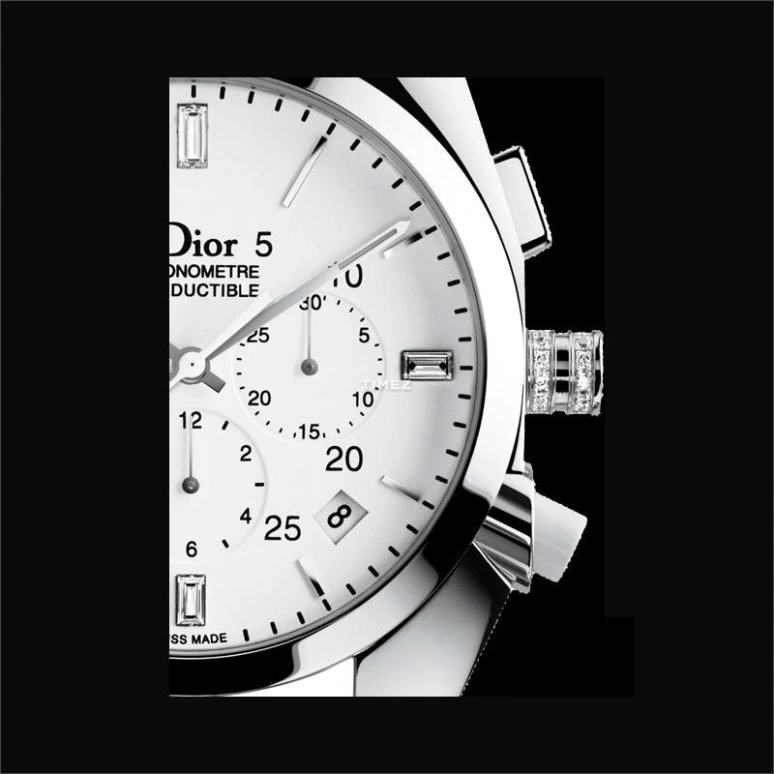 Dior,Other 38mm,38mm,White Gold,White,Automatic,Chronograph,Day,CD084860A001