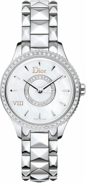 Dior,Other 25mm,25mm,Stainless Steel,Silver White,Quartz,Sapphire,Crystal Glass,Round,CD151110M001 0000