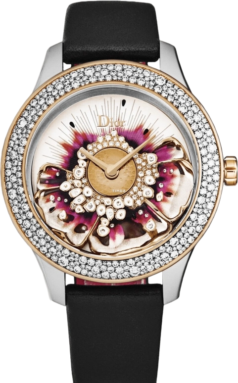 Dior,Dior Grand Bal 36mm,36mm,Rose Gold,Pink,Automatic,Sapphire,Round,CD153B2DA001